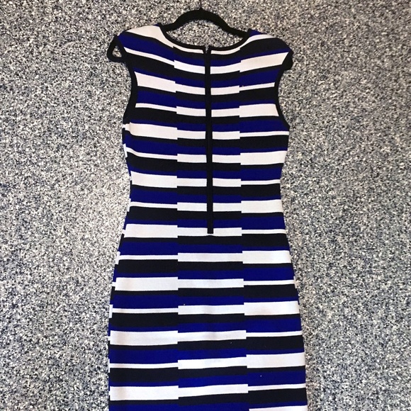 Calvin Klein ✦ Stretchy Colorblock Midi Dress (M) - Picture 1 of 6